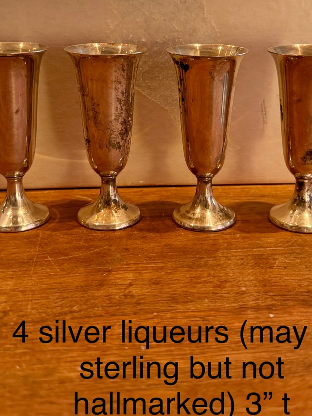 Vintage Silver Plated Liqueur Cups - Set of 4